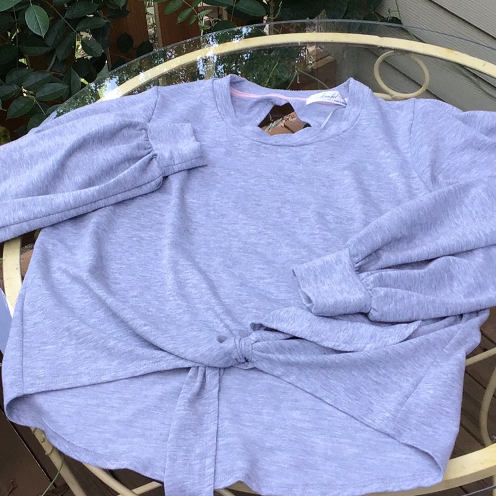 Skonhet Gray Oversized Top Sz S